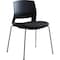 Lorell Arctic Series Stack Chairs Foam Black, Fabric Seat, PK2 42948 - alternate 1